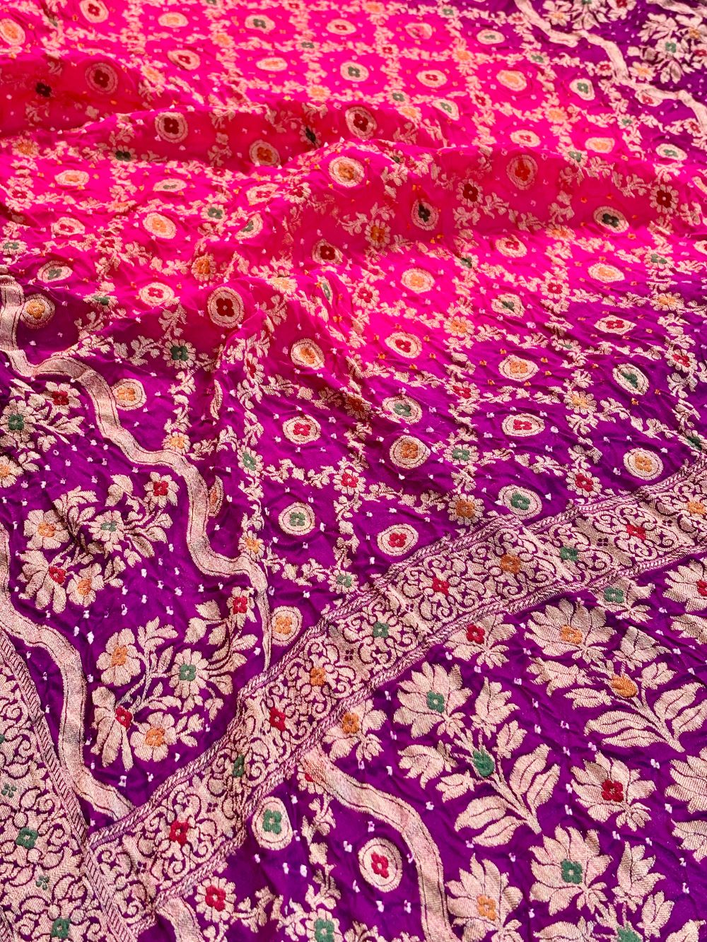 Georgette Bandhni Saree